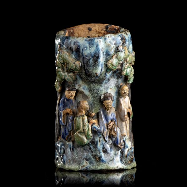 VASO DA MURO IN CERAMICA SHIWAN  - Asta Arte asiatica e tribale  - Associazione Nazionale - Case d'Asta italiane