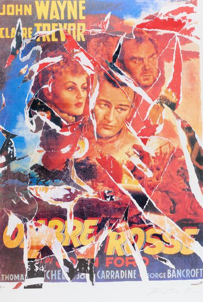 MIMMO ROTELLA : Ombre rosse  - Asta Arte Moderna, Contemporanea, '800 e '900 - Associazione Nazionale - Case d'Asta italiane