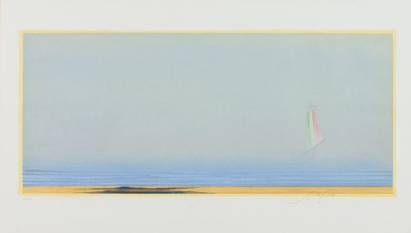 Piero Guccione : Studio per il muro del mare  - Asta Arte Moderna, Contemporanea, '800 e '900 - Associazione Nazionale - Case d'Asta italiane