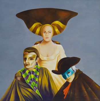 Franco Urtis : Masquerade  - Asta Arte Moderna, Contemporanea, '800 e '900 - Associazione Nazionale - Case d'Asta italiane