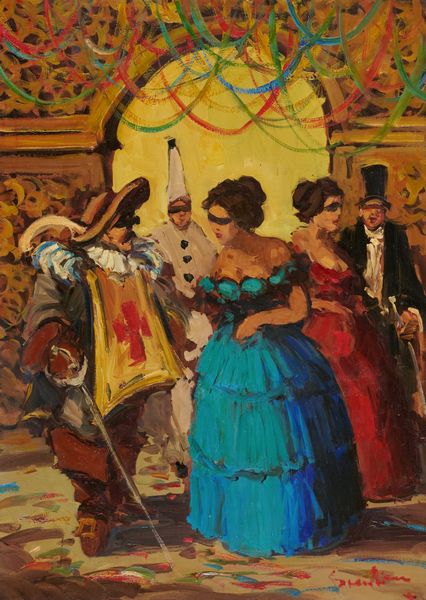 Ernesto Scudiero : Ballo in maschera  - Asta Arte Moderna, Contemporanea, '800 e '900 - Associazione Nazionale - Case d'Asta italiane