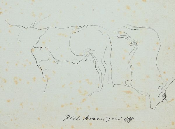 Pietro Annigoni : Mucche  - Asta Arte Moderna, Contemporanea, '800 e '900 - Associazione Nazionale - Case d'Asta italiane