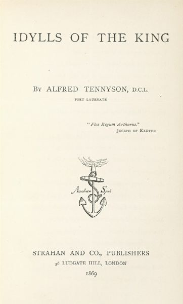 ALFRED TENNYSON : Idylls of the king.  - Asta Libri, autografi e manoscritti - Associazione Nazionale - Case d'Asta italiane