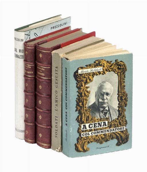 Lotto di 30 opere di letteratura italiana, molte in prima edizione.  - Asta Libri, autografi e manoscritti - Associazione Nazionale - Case d'Asta italiane