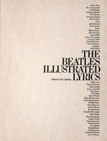 ALAN ALDRIDGE : The Beatles illustrated lyrics.  - Asta Libri, autografi e manoscritti - Associazione Nazionale - Case d'Asta italiane