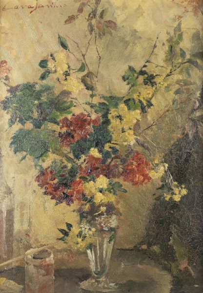 GIUSEPPE CAVASANTI Valmadonna (AL) 1895 - 1980 Laigueglia (SV) : Fiori  - Asta Dipinti - Associazione Nazionale - Case d'Asta italiane