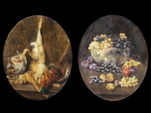 LUIGI SERRALUNGA Torino 1880 - 1940 : Coppia di nature morte  - Asta Dipinti - Associazione Nazionale - Case d'Asta italiane