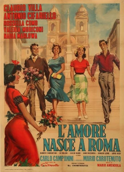 Angelo Cesselon : L'amore nasce a Roma  - Asta Bozzetti Cinematografici   - Associazione Nazionale - Case d'Asta italiane