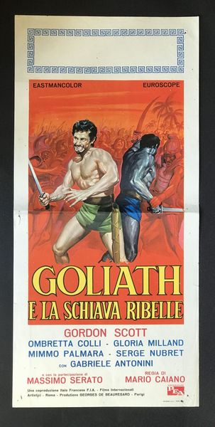 A.N.I. (autore non identificato) : Goliath e la schiava ribelle  - Asta Bozzetti Cinematografici   - Associazione Nazionale - Case d'Asta italiane