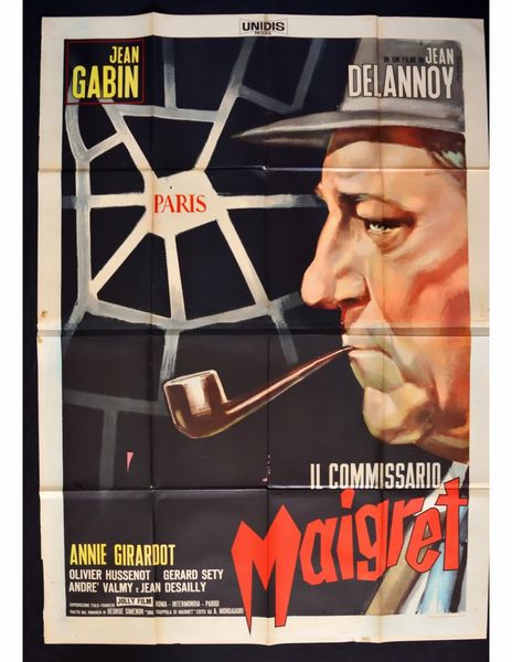 Manno (Dante Manno) : Il commissario Maigret  - Asta Bozzetti Cinematografici   - Associazione Nazionale - Case d'Asta italiane