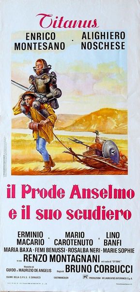 Maro (Otello Mauro Innocenti) : Il prode Anselmo e il suo scudiero  - Asta Bozzetti Cinematografici   - Associazione Nazionale - Case d'Asta italiane