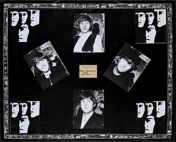 Biglietto concerto Beatles con collage di foto dei beatles  - Asta Arte Moderna e Contemporanea - Associazione Nazionale - Case d'Asta italiane