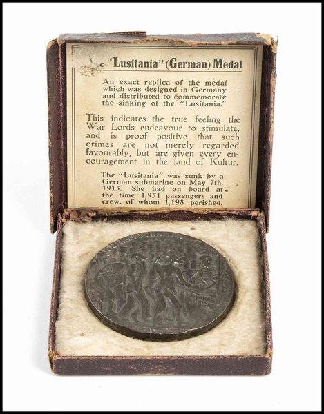 Medaglia Lusitania, 1915  - Asta Militaria, Medaglie e Ordini Cavallereschi - Associazione Nazionale - Case d'Asta italiane