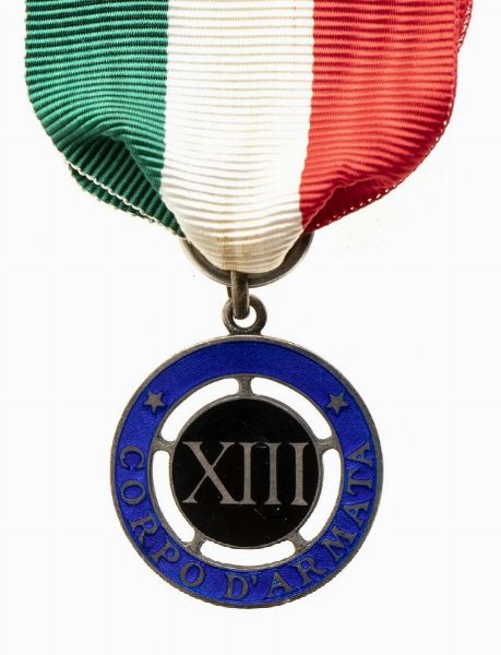 MEDAGLIA ITALIA XIII CORPO DARMATA  - Asta Militaria, Medaglie e Ordini Cavallereschi - Associazione Nazionale - Case d'Asta italiane