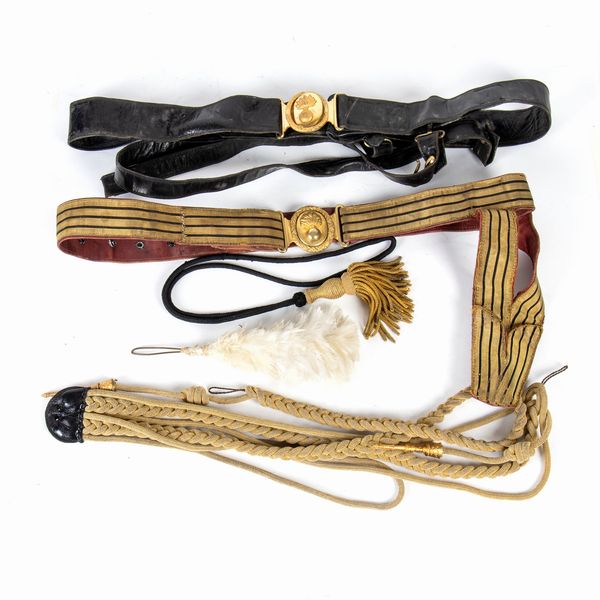 GUARDIA PALATINA,LOTTO DI ACCESSORI PER L'UNIFORME DA UFFICIALE  - Asta Militaria, Medaglie e Ordini Cavallereschi - Associazione Nazionale - Case d'Asta italiane