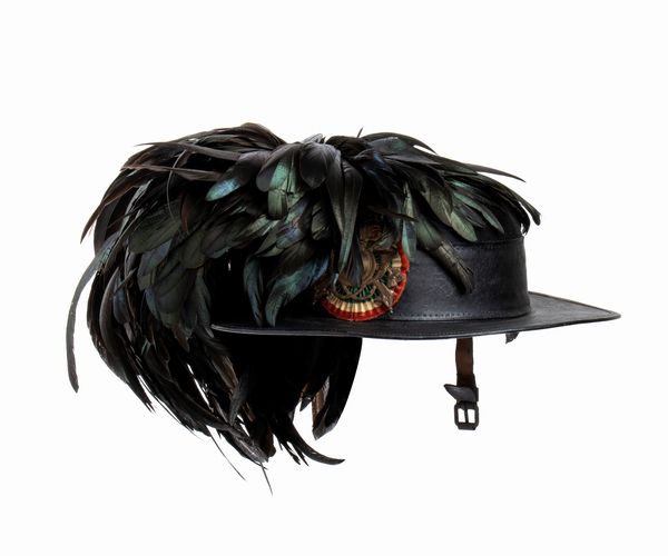 CAPPELLO DA BERSAGLIERE DA UFFICIALE  - Asta Militaria, Medaglie e Ordini Cavallereschi - Associazione Nazionale - Case d'Asta italiane