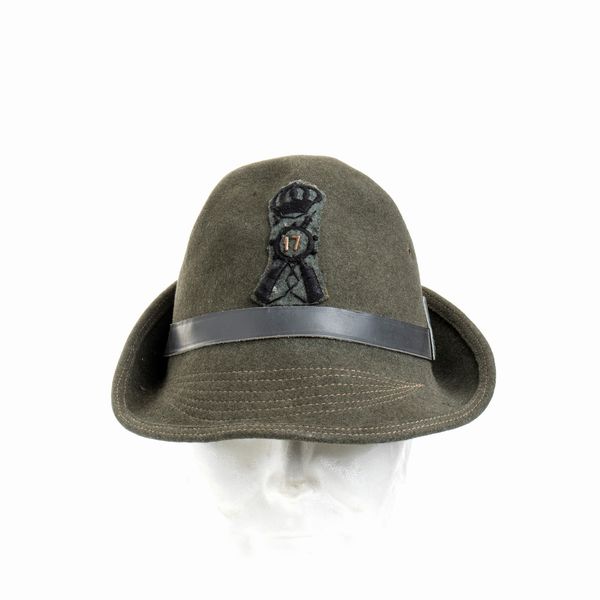 CAPPELLO ALL' ALPINA DA TRUPPA DEL 17 RGT. ACQUI  - Asta Militaria, Medaglie e Ordini Cavallereschi - Associazione Nazionale - Case d'Asta italiane