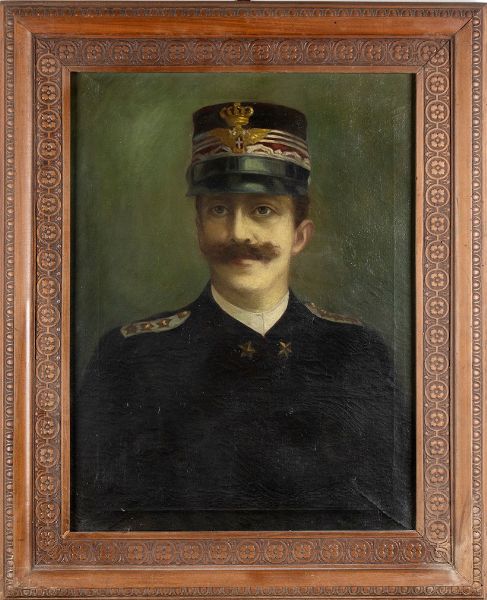 Coppia di quadri raffiguranti Vittorio Emanuele II e regina Elena  - Asta Militaria, Medaglie e Ordini Cavallereschi - Associazione Nazionale - Case d'Asta italiane