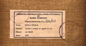 MARIO SCHIFANO : Peace M  - Asta Arte moderna e contemporanea - Associazione Nazionale - Case d'Asta italiane