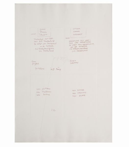 JOSEPH BEUYS : Non puttane non madonne solo donne  - Asta Grafiche e multipli  - Associazione Nazionale - Case d'Asta italiane