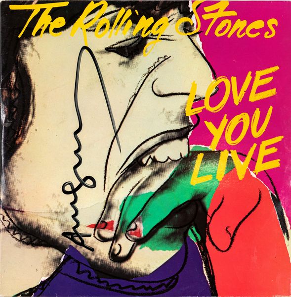 Andy Warhol : Cover dell'Album The Rolling Stones Love you Live  - Asta Grafica Internazionale e Multipli d'Autore - Associazione Nazionale - Case d'Asta italiane