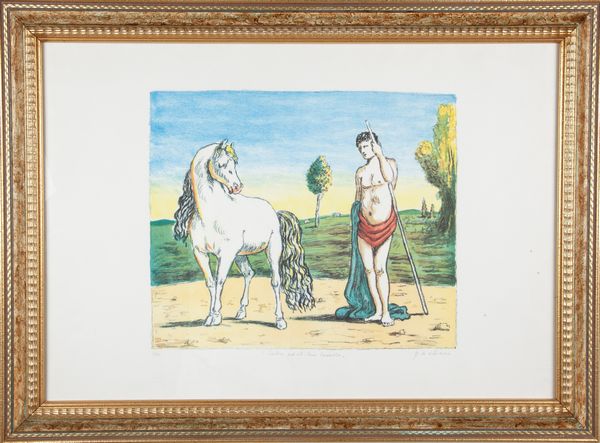 Giorgio de Chirico : Castore ed il suo cavallo  - Asta Grafica Internazionale e Multipli d'Autore - Associazione Nazionale - Case d'Asta italiane