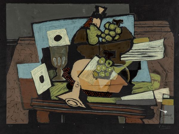 Georges Braque : Natura morta  - Asta Grafica Internazionale e Multipli d'Autore - Associazione Nazionale - Case d'Asta italiane