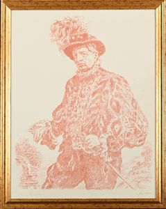 Giorgio de Chirico : Autoritratto in costume  - Asta Grafica Internazionale e Multipli d'Autore - Associazione Nazionale - Case d'Asta italiane