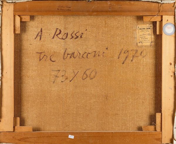 Attilio Rossi : Tre barconi  - Asta Arte Moderna e Contemporanea - Associazione Nazionale - Case d'Asta italiane