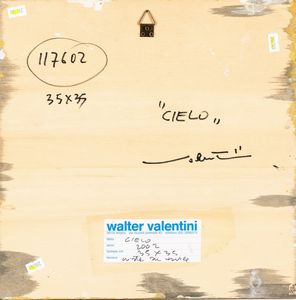 WALTER VALENTINI : Cielo  - Asta Arte Moderna e Contemporanea - Associazione Nazionale - Case d'Asta italiane