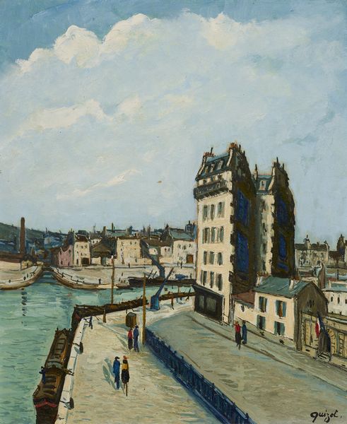 Alphonse Quizet : Paris, Canal de la Villette  - Asta Parade III - Dipinti e Sculture del XIX e XX secolo - Associazione Nazionale - Case d'Asta italiane