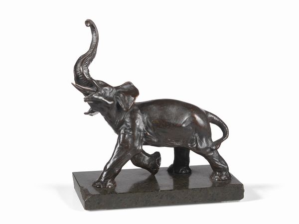 Anonimo inizio XX secolo : Elefante  - Asta Parade III - Dipinti e Sculture del XIX e XX secolo - Associazione Nazionale - Case d'Asta italiane