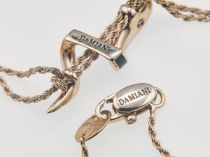 Damiani. Girocollo Eden con hybrid ceramic nera e diamante  - Asta Gioielli  - Associazione Nazionale - Case d'Asta italiane