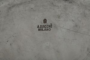 Portavivande in metallo argentato. A. Giacchè, Milano  - Asta Argenti - Associazione Nazionale - Case d'Asta italiane