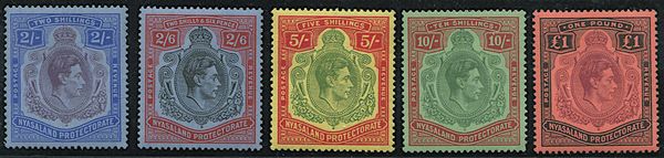 1938, Nyasaland, George VI  - Asta Filatelia - Associazione Nazionale - Case d'Asta italiane