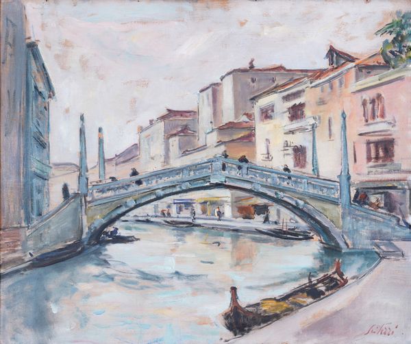 FIORAVANTE SEIBEZZI : Ponte veneziano  - Asta Asta a tempo di Arte Moderna e Contemporanea - Associazione Nazionale - Case d'Asta italiane