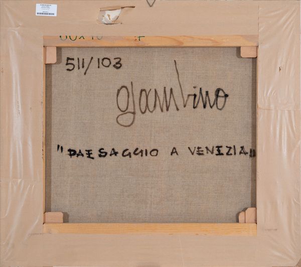 GIUSEPPE GAMBINO : Paesaggio a Venezia  - Asta Asta a tempo di Arte Moderna e Contemporanea - Associazione Nazionale - Case d'Asta italiane