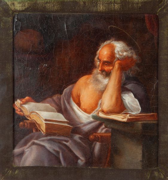 Scuola italiana del XIX secolo : San Girolamo nello studio  - Asta Antiquariato - Associazione Nazionale - Case d'Asta italiane