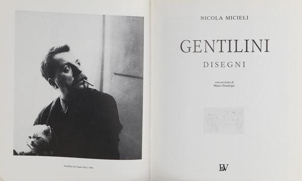 Nicola Micieli - Gentilini Disegni  - Asta Asta A Tempo - Libri d'arte, D'artista e Manifesti - Associazione Nazionale - Case d'Asta italiane