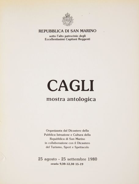 Lotto di 4 volumi d'arte contemporanea: Amedeo Modigliani 1884-1920, Catalogo della Mostra Parigi 1981; Cagli Mostra Antologica, Catalogo della Mostra San Marino 1980; Fortunato Bellonzi, Attardi, Edizioni La Gradiva, Roma 1980; Fabrizio Clerici Variazioni ariostesche, Catalogo della Mostra Galleria Ca' D'Oro, Roma 1979.  - Asta Asta A Tempo - Libri d'arte, D'artista e Manifesti - Associazione Nazionale - Case d'Asta italiane