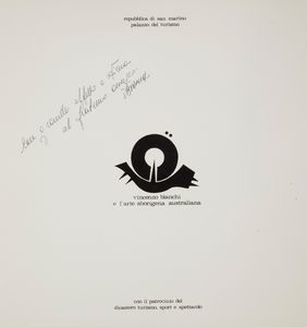 Vincenzo Bianchi - Mythos e logos. L'arte aborigena australiana. Edizione limitata dedicata ed autografata da Vincenzo Bianchi. Con lastra a sbalzo in argento 925/000 e in oro 917/000 autografa del maestro Vincenzo Bianchi  - Asta Asta A Tempo - Libri d'arte, D'artista e Manifesti - Associazione Nazionale - Case d'Asta italiane