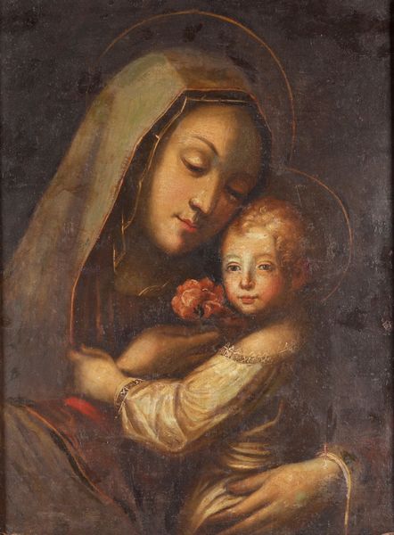 Scuola del XVIII secolo Madonna con Bambino  - Asta Dipinti Antichi - Associazione Nazionale - Case d'Asta italiane