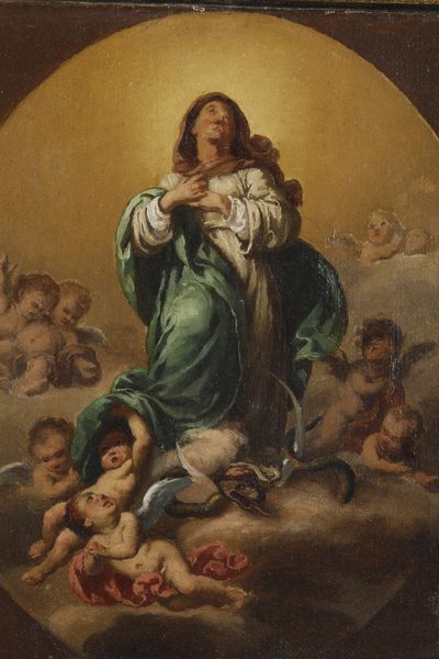 Scuola del XIX secolo Immacolata Concezione  - Asta Dipinti Antichi - Associazione Nazionale - Case d'Asta italiane