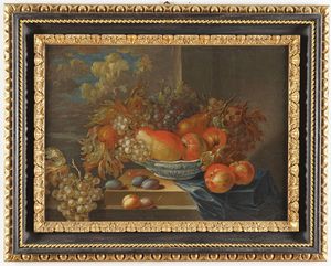 Scuola del XVIII/XIX secolo Nature morte con composizioni di frutti  - Asta Dipinti Antichi - Associazione Nazionale - Case d'Asta italiane