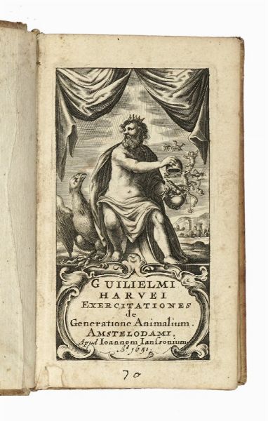 WILLIAM HARVEY : Exercitationes de generatione animalium. Quibus accedunt quaedam De partu: de Membranis ac humoribus Uteri & de conceptione.  - Asta Libri, autografi e manoscritti - Associazione Nazionale - Case d'Asta italiane