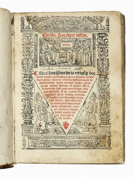 CRISTOFORO PORZIO : Lectura super primo, secundo et tertio Institutionum cum additionibus...  - Asta Libri, autografi e manoscritti - Associazione Nazionale - Case d'Asta italiane