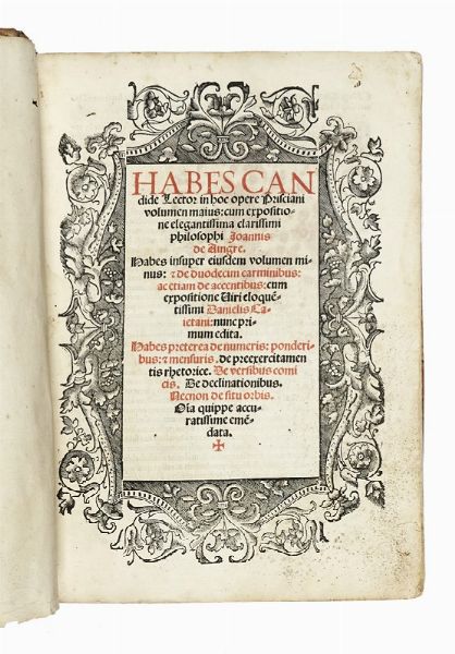 PRISCIANUS CAESARIENSIS : Opera.  - Asta Libri, autografi e manoscritti - Associazione Nazionale - Case d'Asta italiane