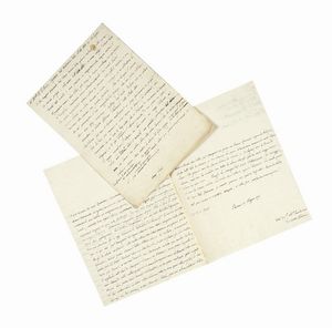 GIAMBATTISTA BODONI - Lunga lettera autografa firmata inviata a padre Paolo Maria Paciaudi.