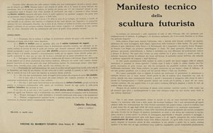 Umberto Boccioni : La pittura futurista. Manifesto tecnico.  - Asta Libri, autografi e manoscritti - Associazione Nazionale - Case d'Asta italiane