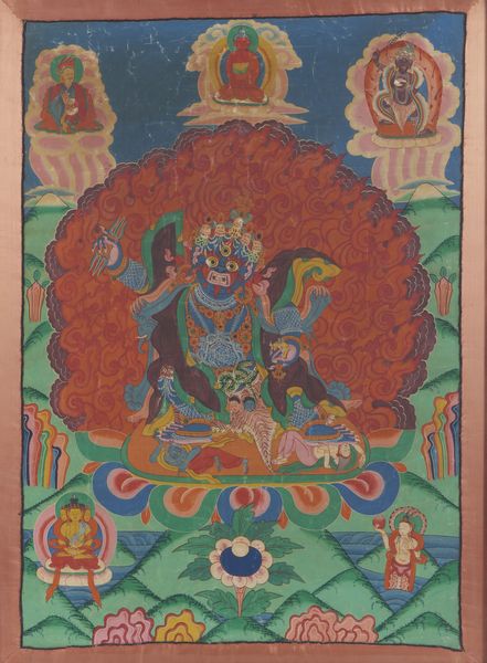 Arte Himalayana : Tangka in tessuto raffigurante divinit irata.Tibet-Nepal, XX secolo.  - Asta Asta 437 | ARTE ORIENTALE - ARTE ORIENTALE DA COLLEZIONI PRIVATE ITALIANE Online - Associazione Nazionale - Case d'Asta italiane